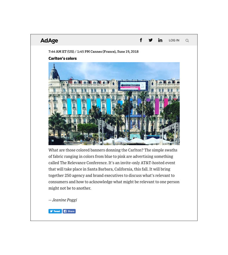 Adage Cannes Article